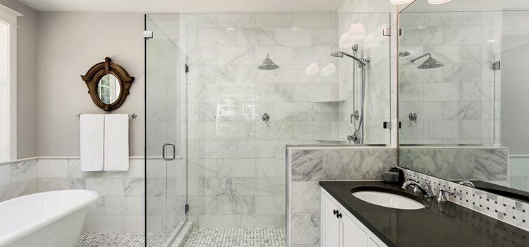 bathroom shower door installation in Franklin
